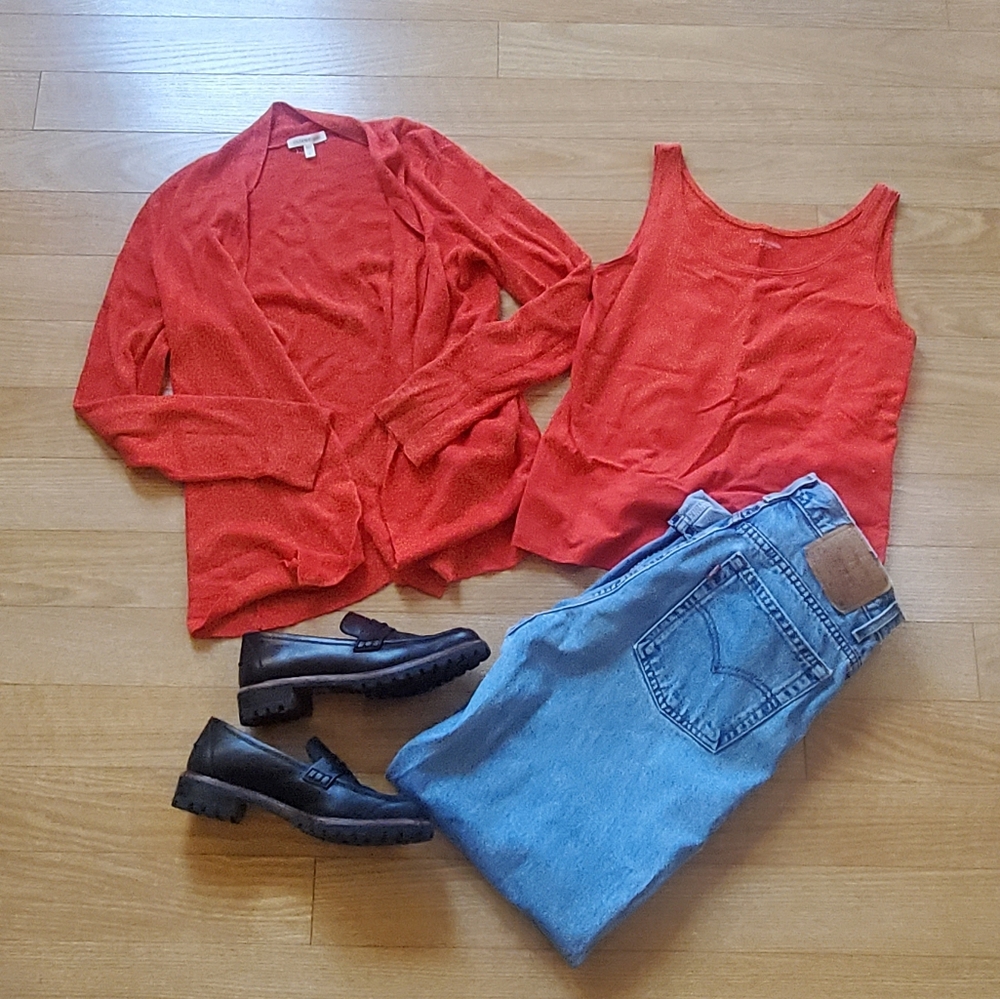Eileen Fisher Tank Top & Cardigan Set